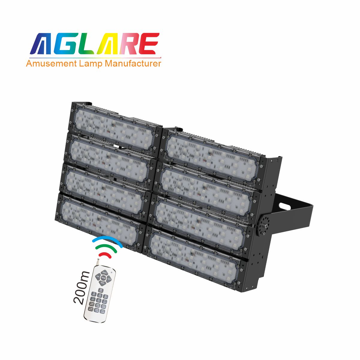 400WLED彩色投光灯泛光灯,变色户外射灯带？仄