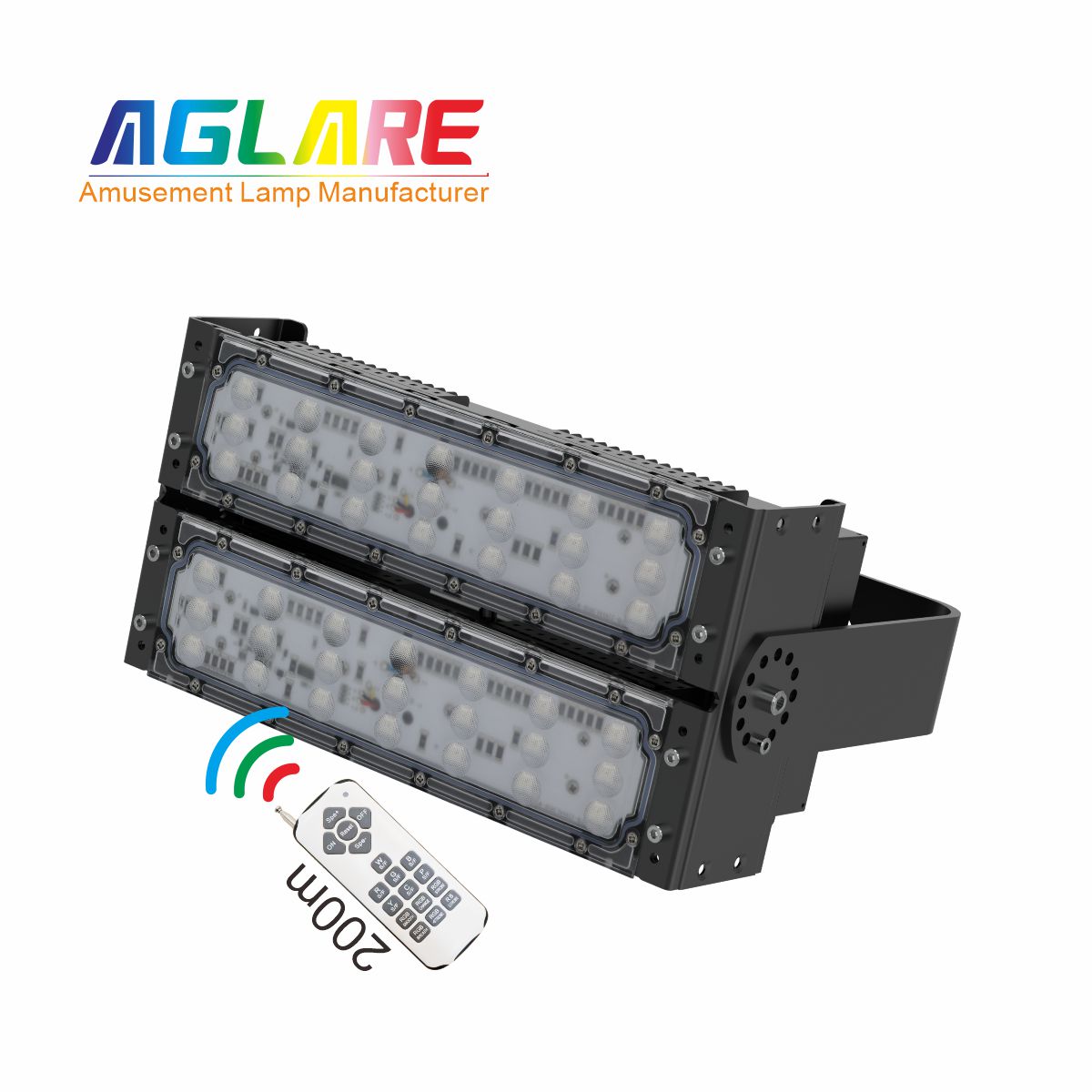 100W LED彩色泛光灯 RGB投光灯带？仄